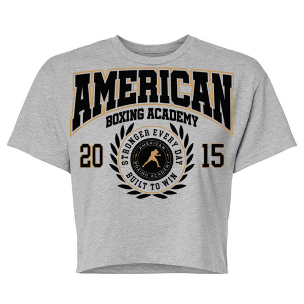 AMERICAN BOXING ACADEMY - COLLEGE TOWN - WOMEN'S CROP T-SHIRT - $97GJBZ$ Thumbnail