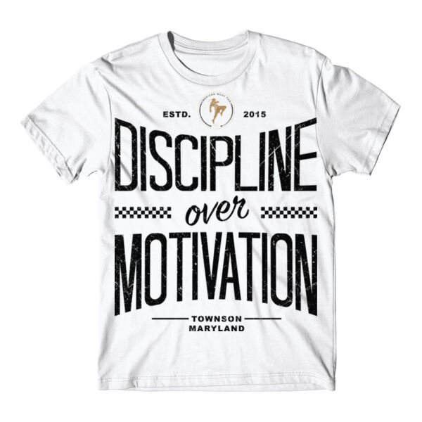 AMERICAN MUAY THAI - DISCIPLINE OVER MOTIVATION - T-SHIRT - $274TC6$ Thumbnail