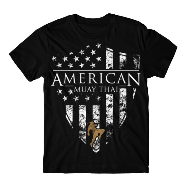 AMERICAN MUAY THAI - SHIELD FLAG - T-SHIRT - $4U8ETG$ Thumbnail